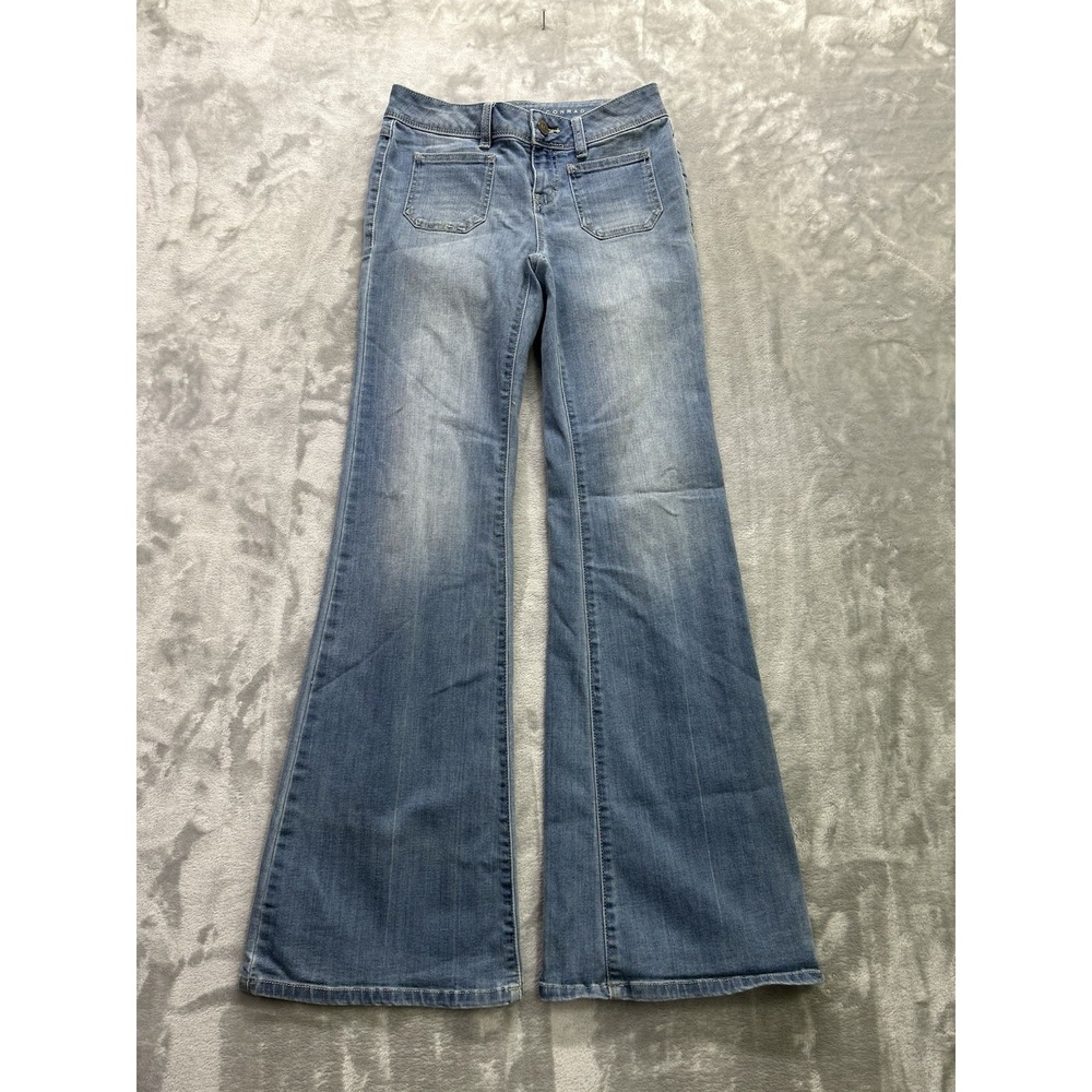 Lauren Conrad Jeans Womens 0 Blue Flare Stretch Western Cowgirl Boho BellBottom
